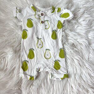 Larkspur Baby bamboo pear short romper size 3-6 months // 3945
